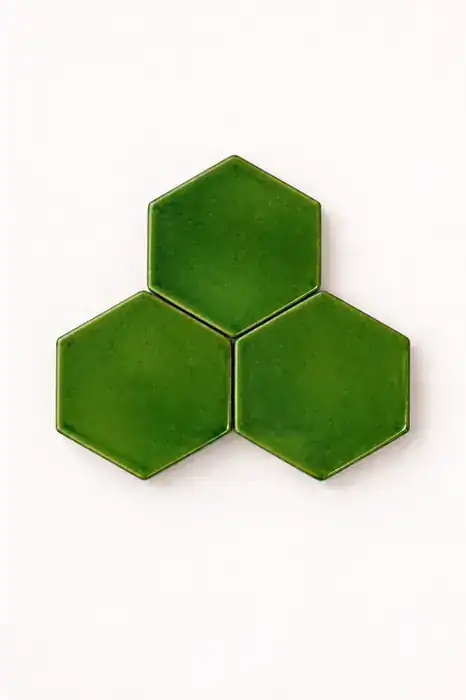 Hexagonito Deslavado Verde Antiguo